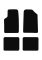 Dywaniki welurowe Alfa Romeo Alfetta - czarne